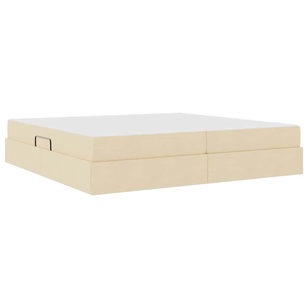 Aufbewahrungsbett mit Matratze Hellgrau 90 x 190 cm Polyester