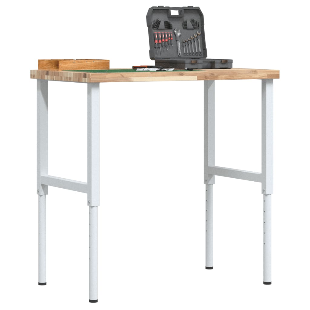 Werkbank 80x60x(73-99,5) cm Massivholz Akazie Rechteckig