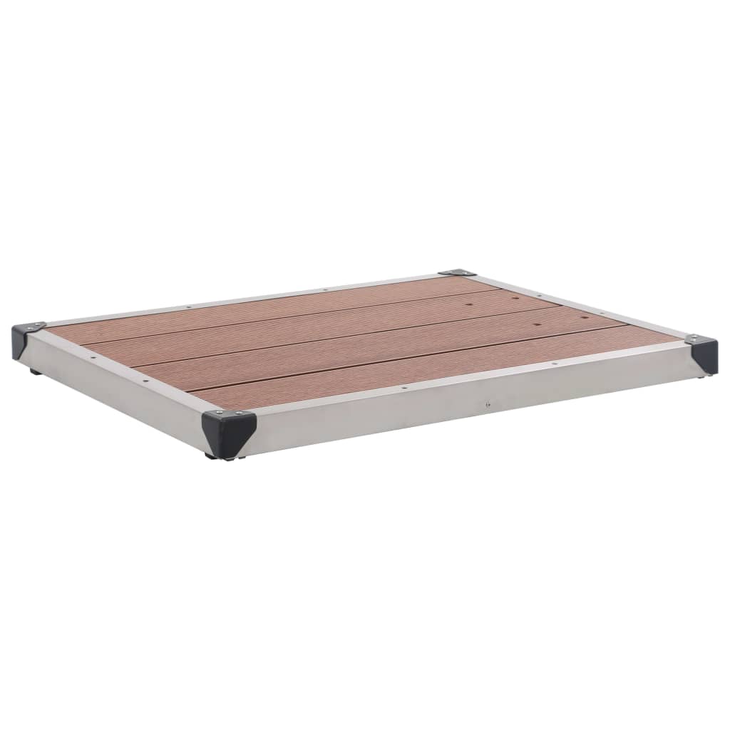 Gartendusche mit Grauer Bodenplatte 220 cm Aluminium