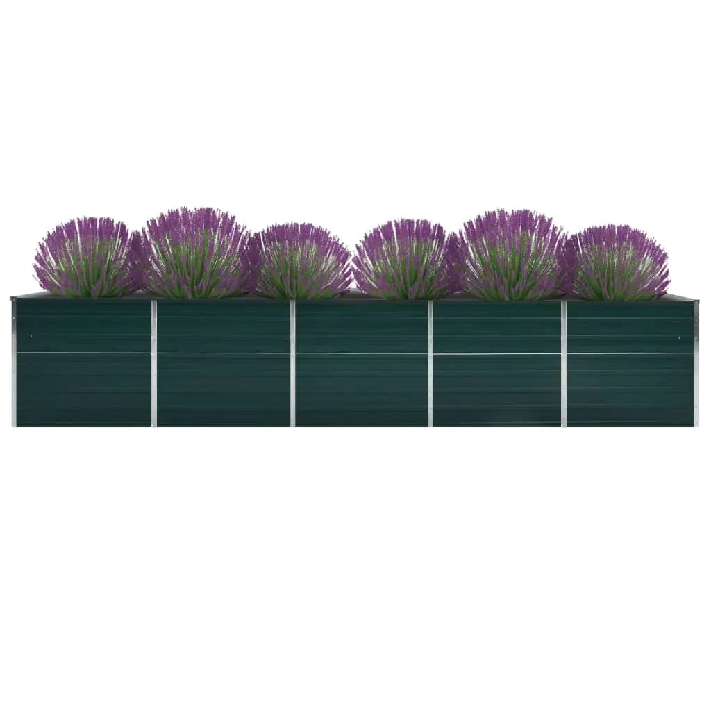Garten-Hochbeet Verzinkter Stahl 240x80x77 cm Grün