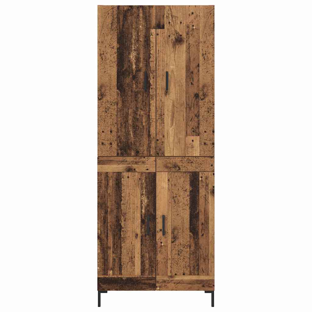 Highboard Betongrau 69,5x34x180 cm Holzwerkstoff
