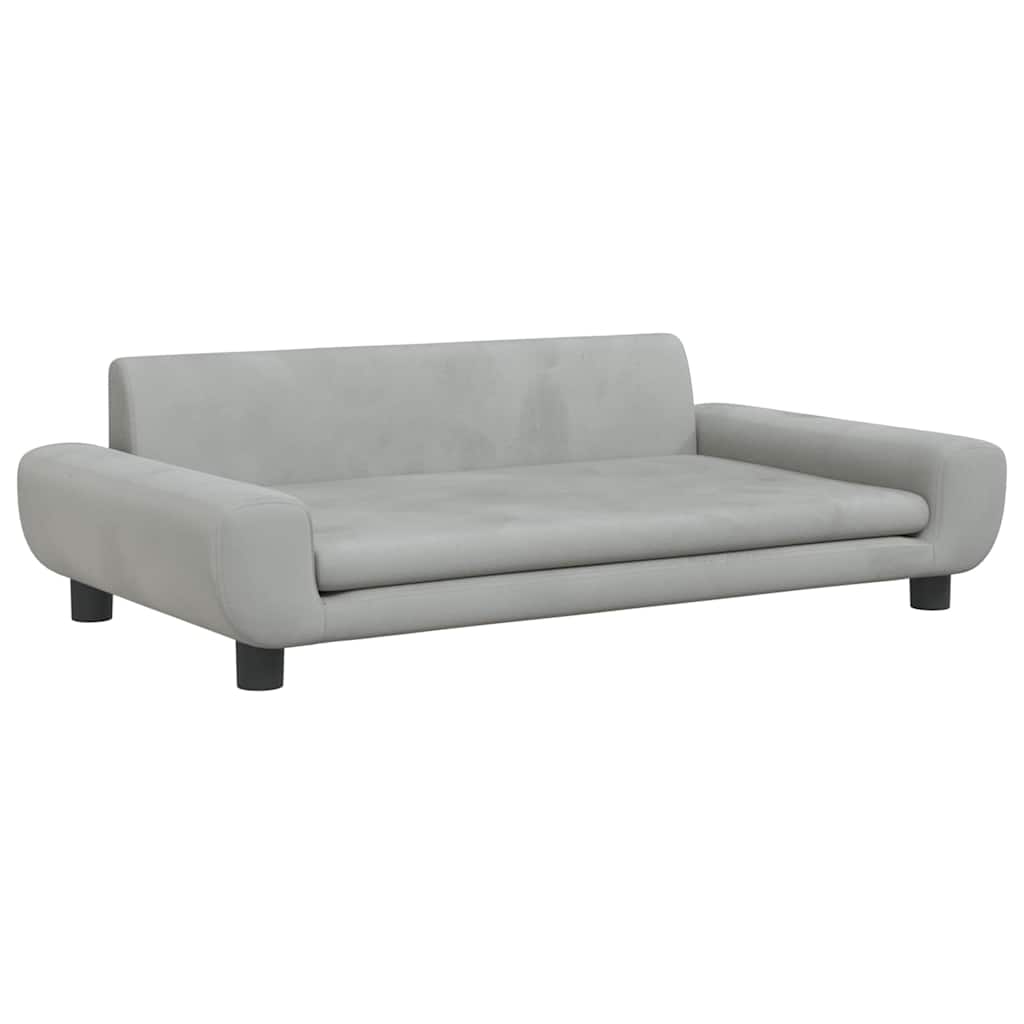 Kindersofa Blau 100x54x33 cm Samt