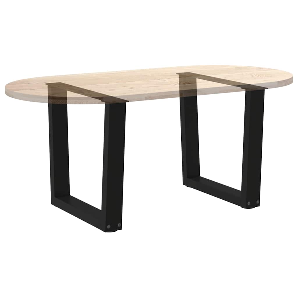 Couchtischbeine V-Form 2 Stück Schwarz 30x(30-31,3) cm Stahl