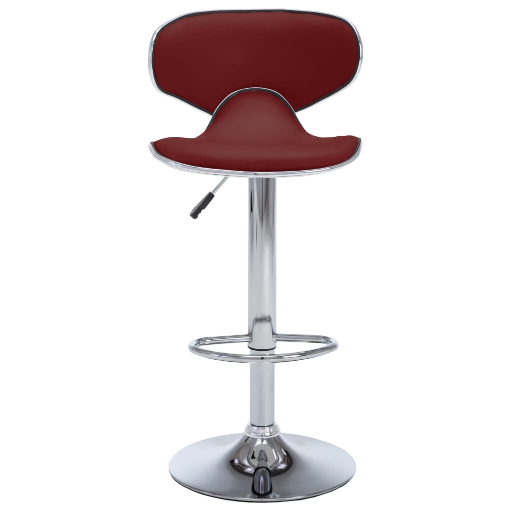 Barhocker 2 Stk. Rot Kunstleder