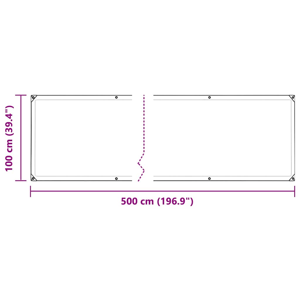 Transparente Plane mit Ösen 1x2 m Polyethylen