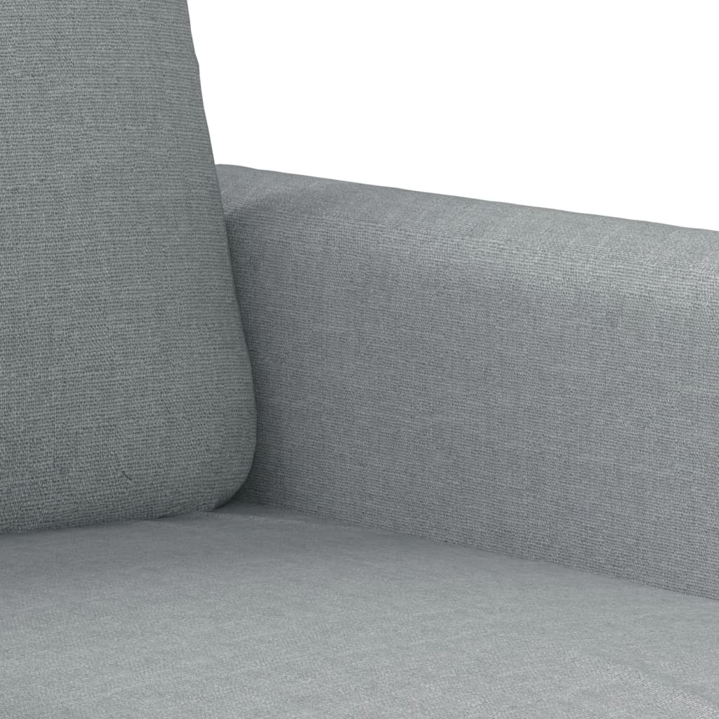 3-tlg. Sofagarnitur mit Kissen Braun Stoff