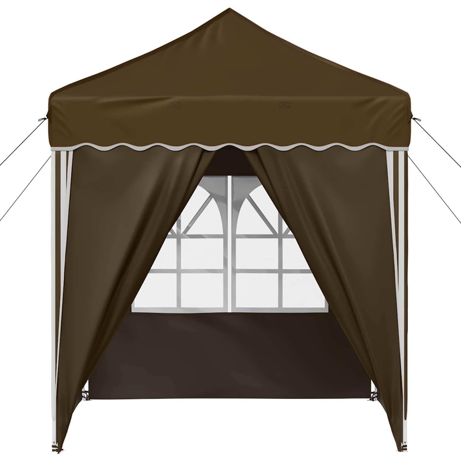Pop-up Partyzelt 195 x 195 x 245 cm Creme Oxford-Stoff
