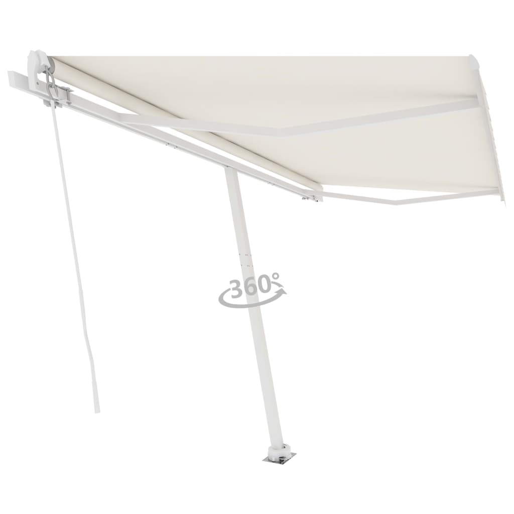 Standmarkise Manuell Einziehbar 300x250 cm Creme