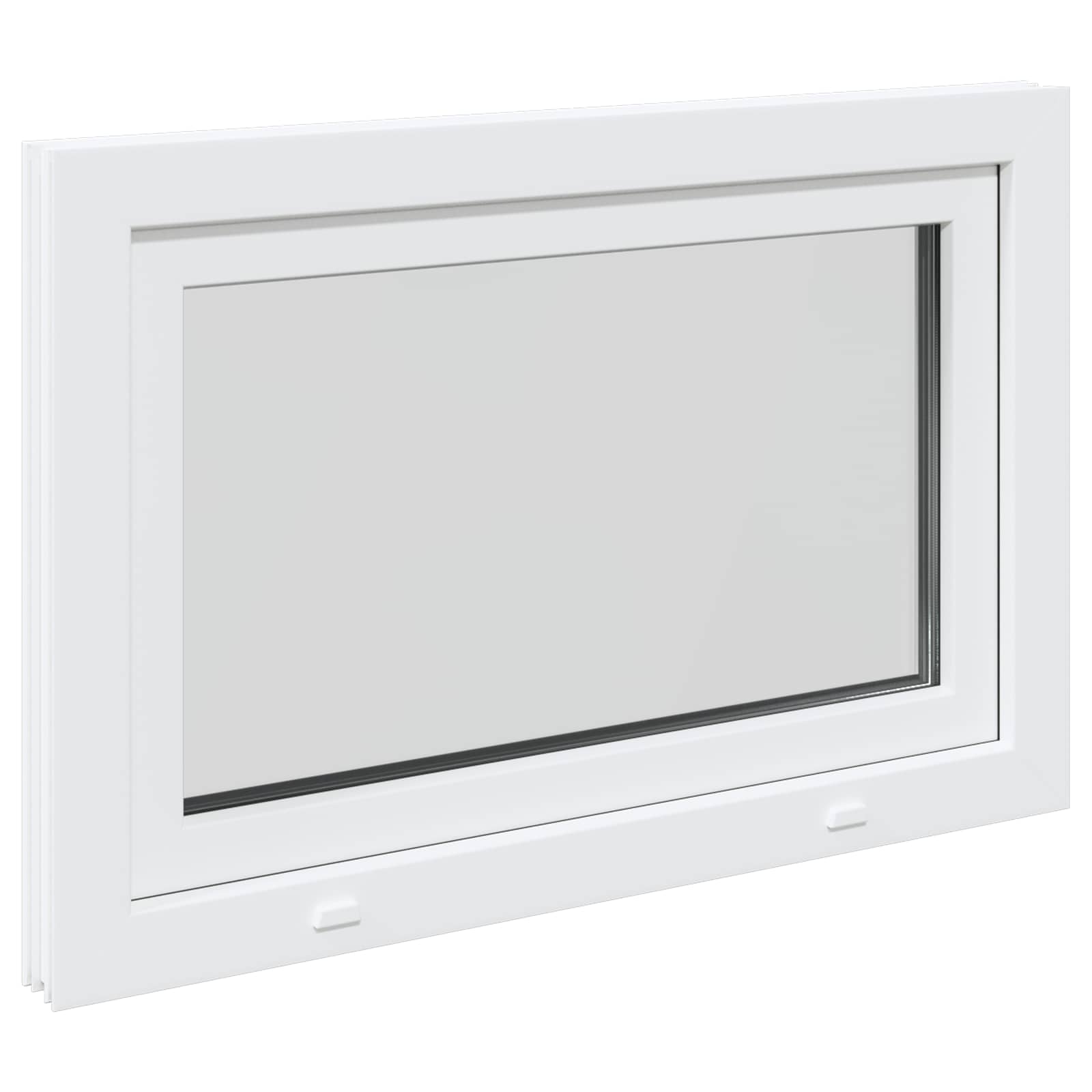 Kellerfenster RISOR 50 x 50 cm PVC und Glas Weiß