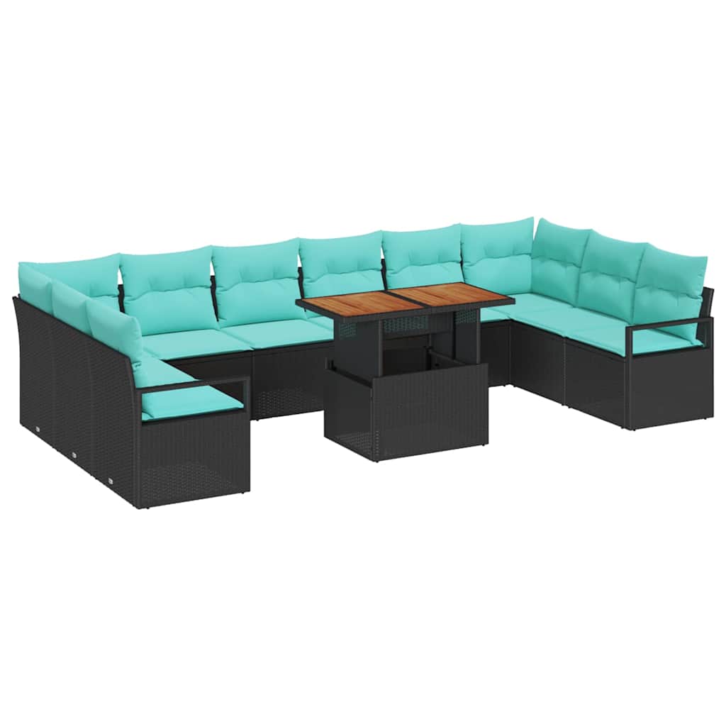 Garten Essgruppe mit Kissen 11 pcs Grau und Marineblau