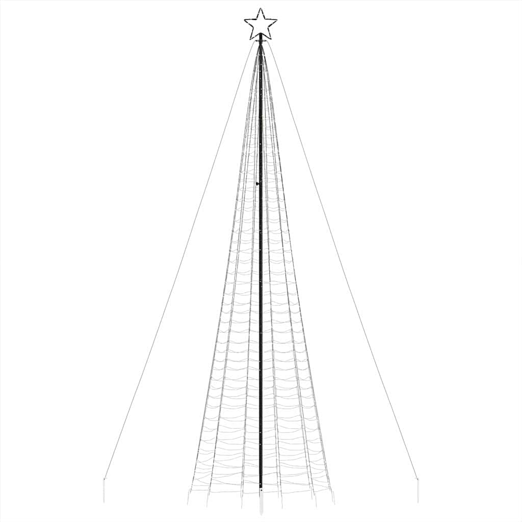 LED-Weihnachtsbaum mit Erdspießen 220 LEDs Warmweiß 180 cm