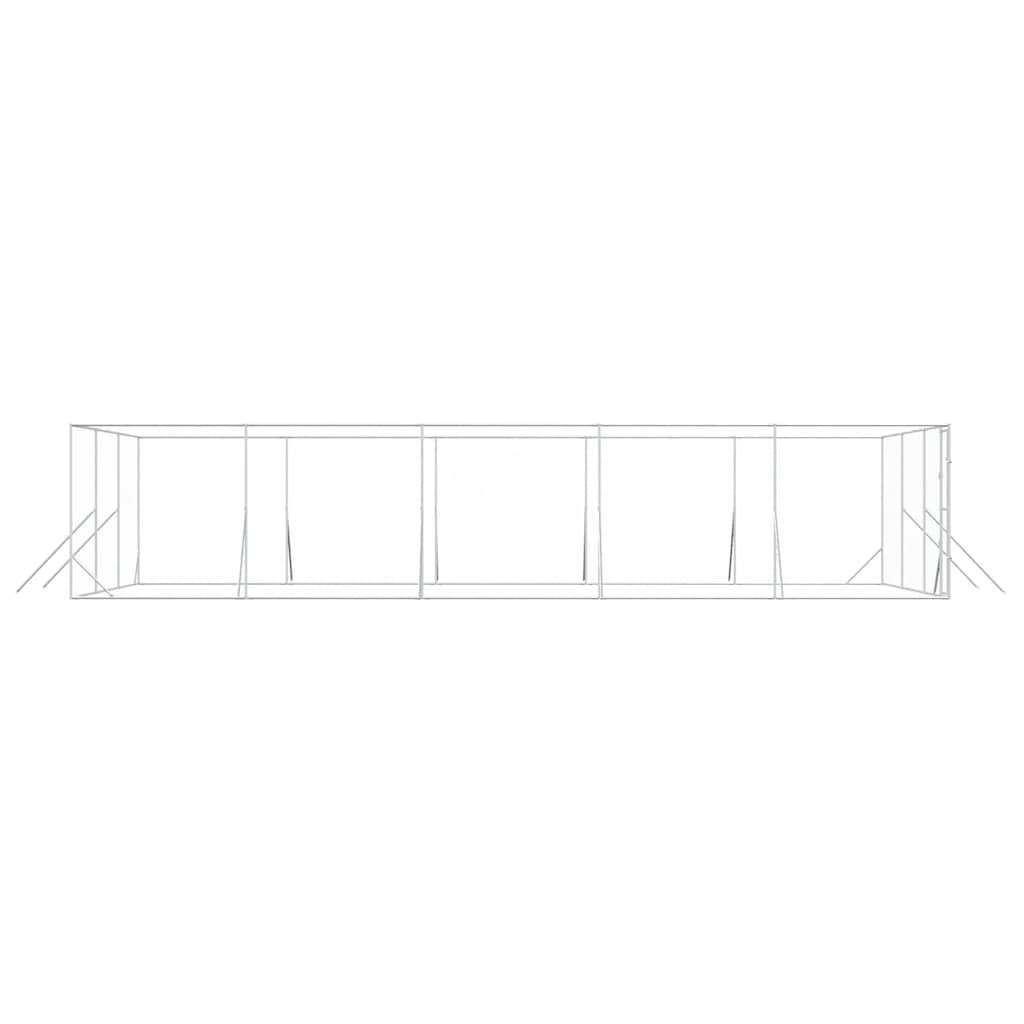 Outdoor-Hundezwinger Silbern 2x2x2 m Verzinkter Stahl