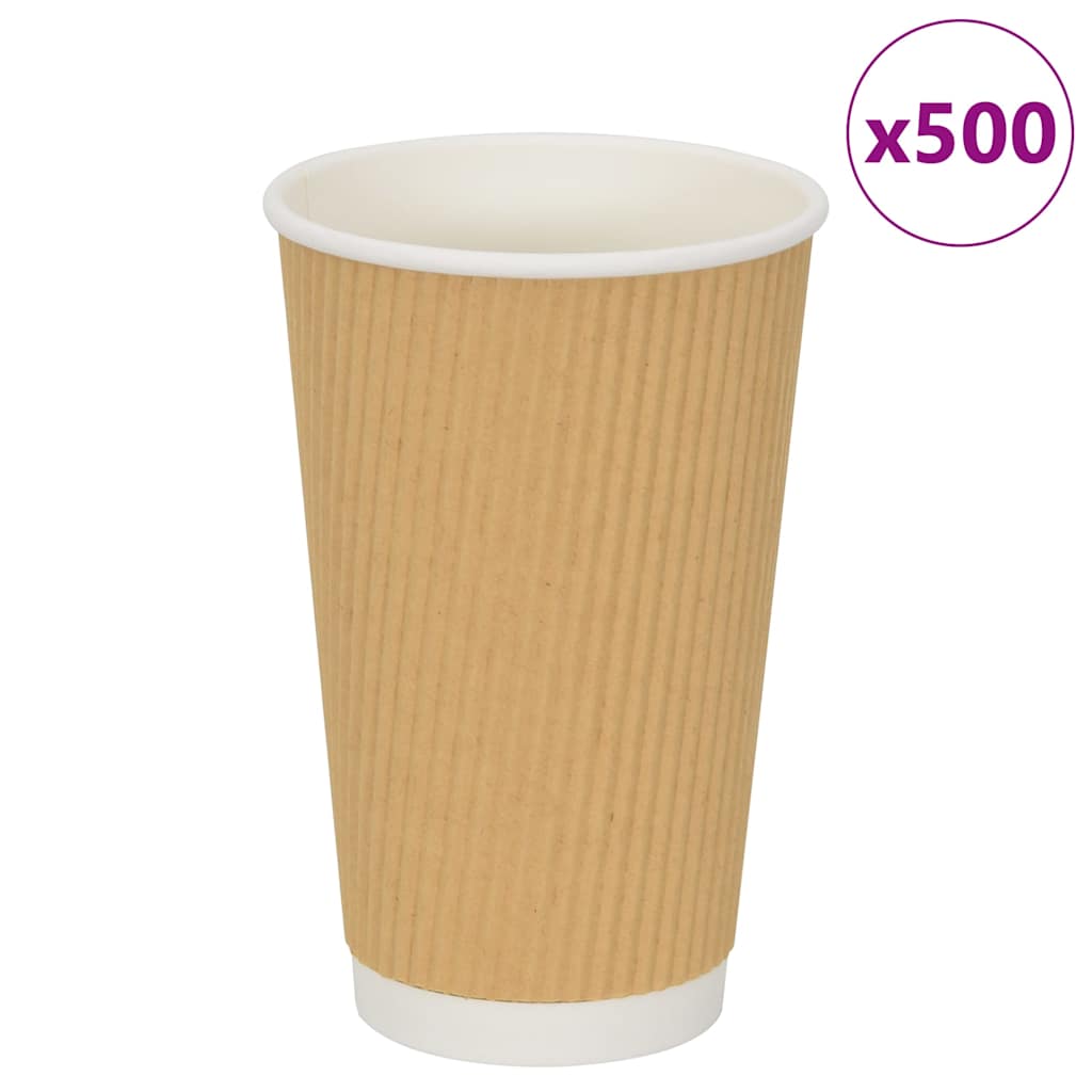 Pappbecher 500 Stk. 8oz 200ml Braun