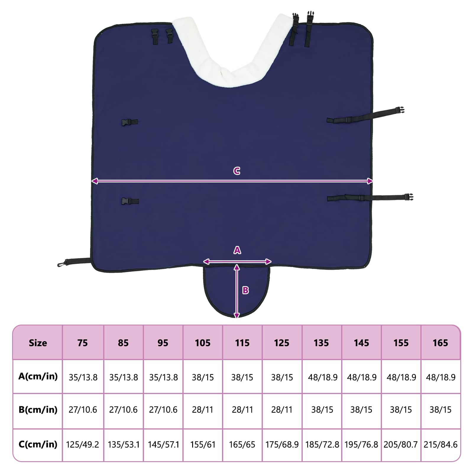 Pferdedecke Volles Aqua 75 cm Polarfleece