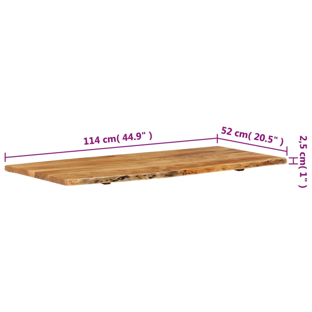 Badezimmer-Waschtischplatte Massivholz Akazie 100x52x2,5 cm