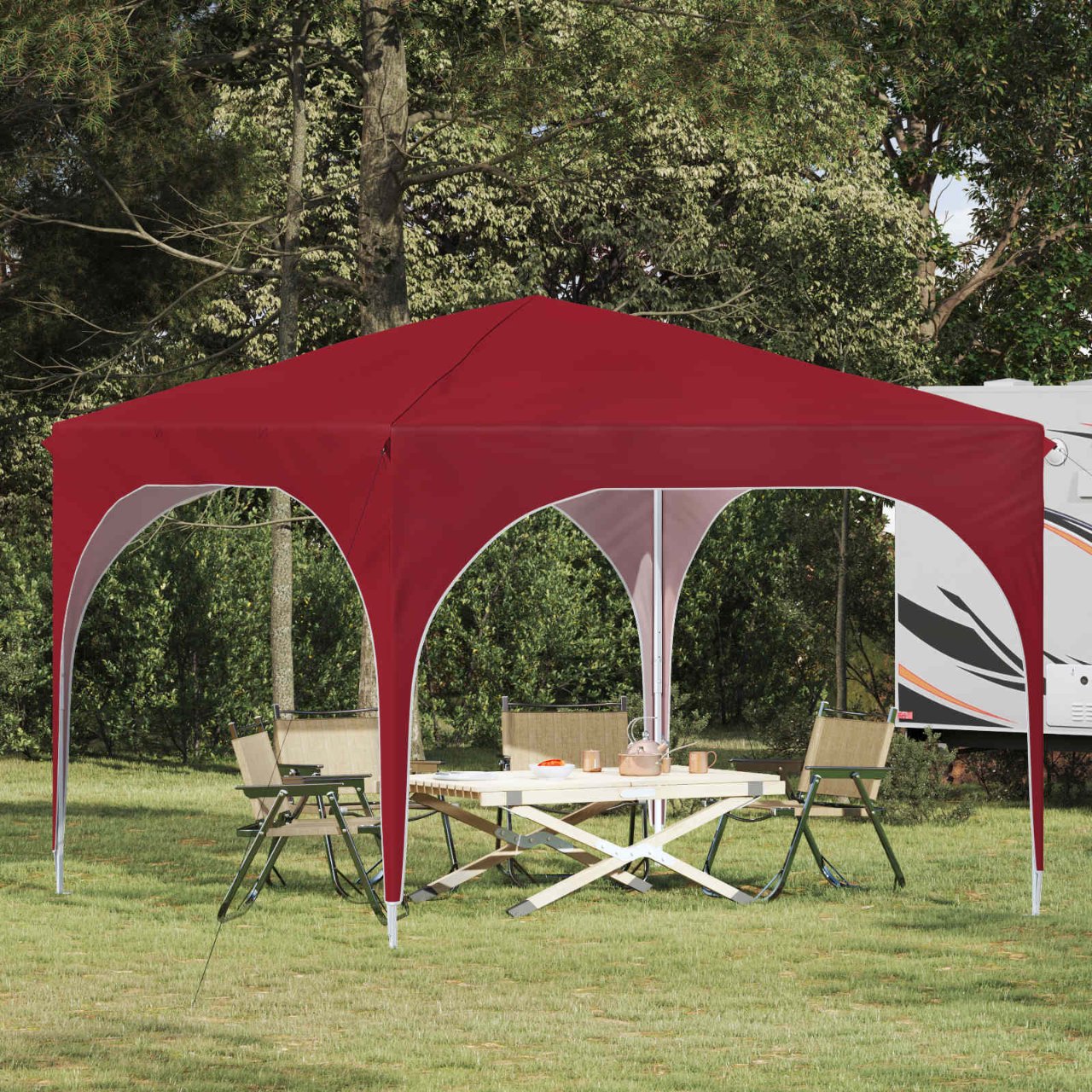Pop-up Partyzelt 290 x 290 x 245 cm Creme