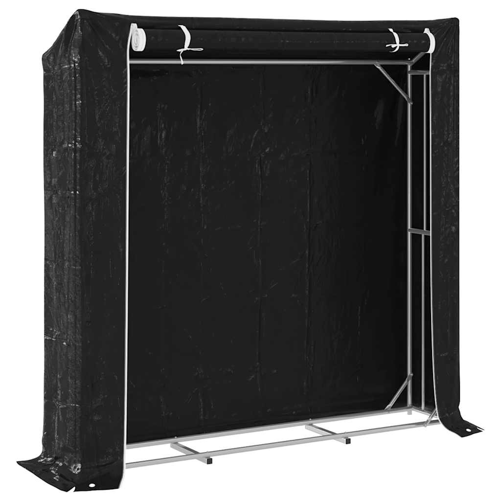 Brennholzregal mit Regenschutz 100,5x40,5x110,5 cm