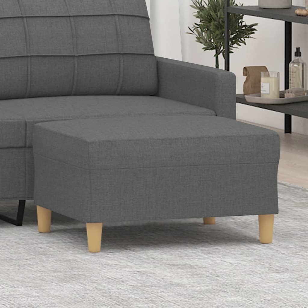 Fußhocker Hellgrau 60x50x41 cm Stoff
