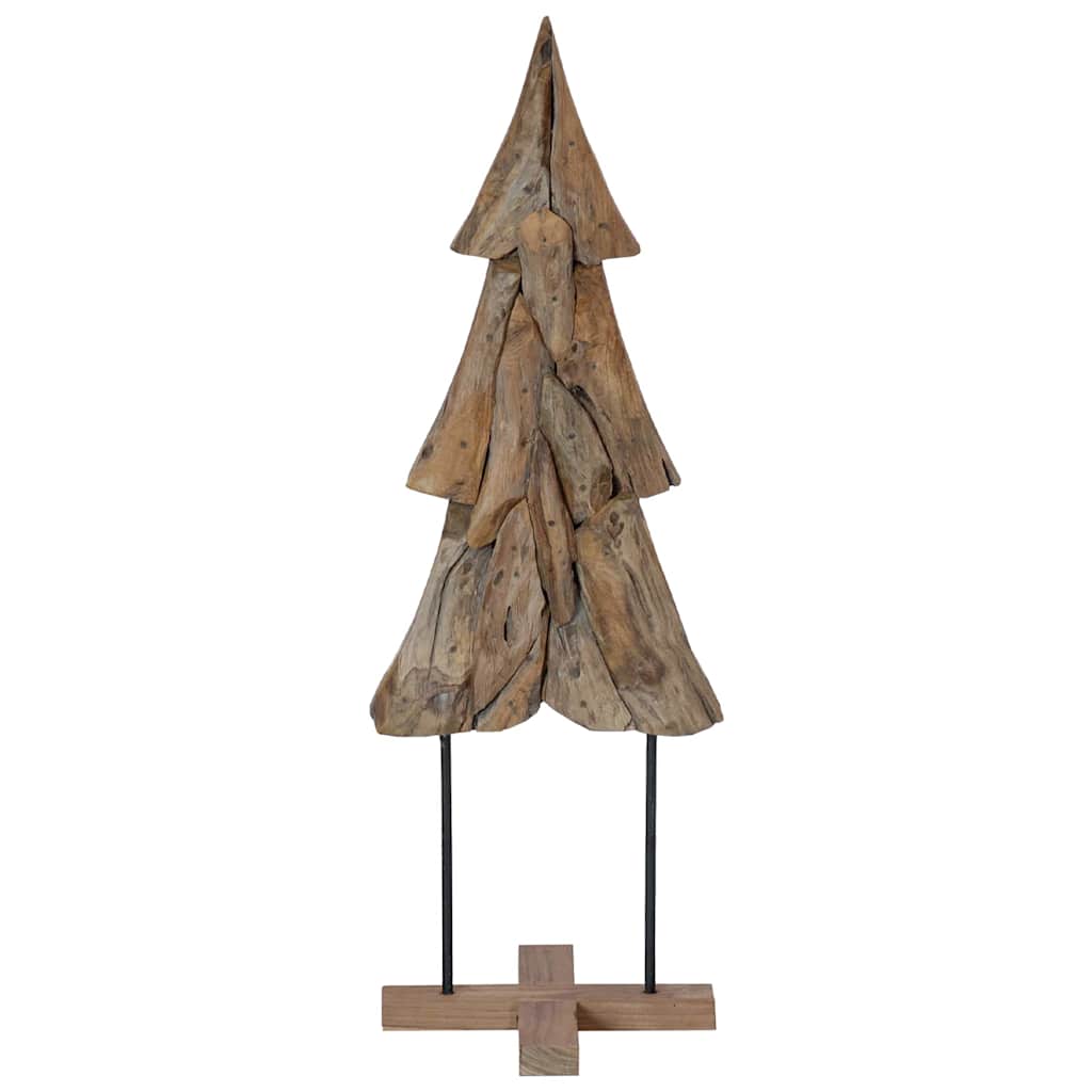 Weihnachtsbaum mit Ständer Braun 90 cm Massivholz Teak