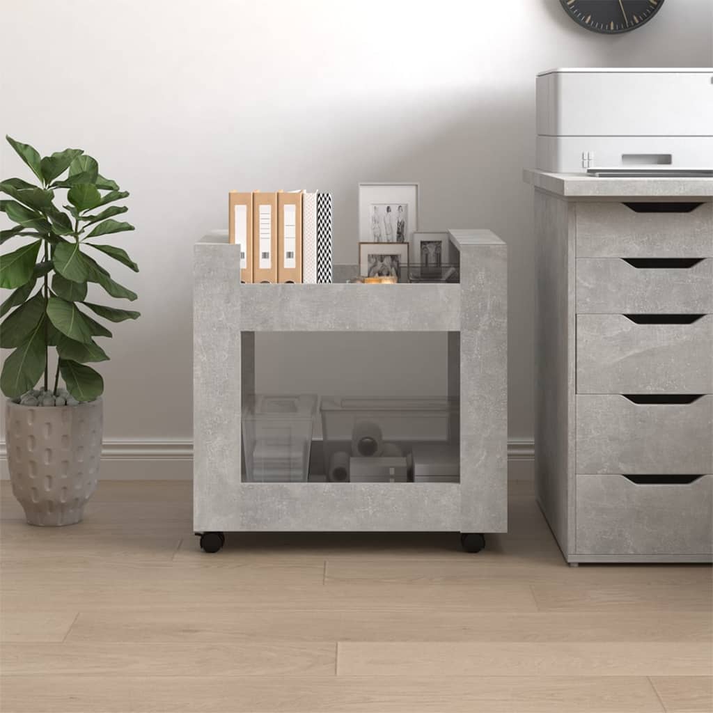 Bürowagen Weiß 60x45x60 cm Holzwerkstoff