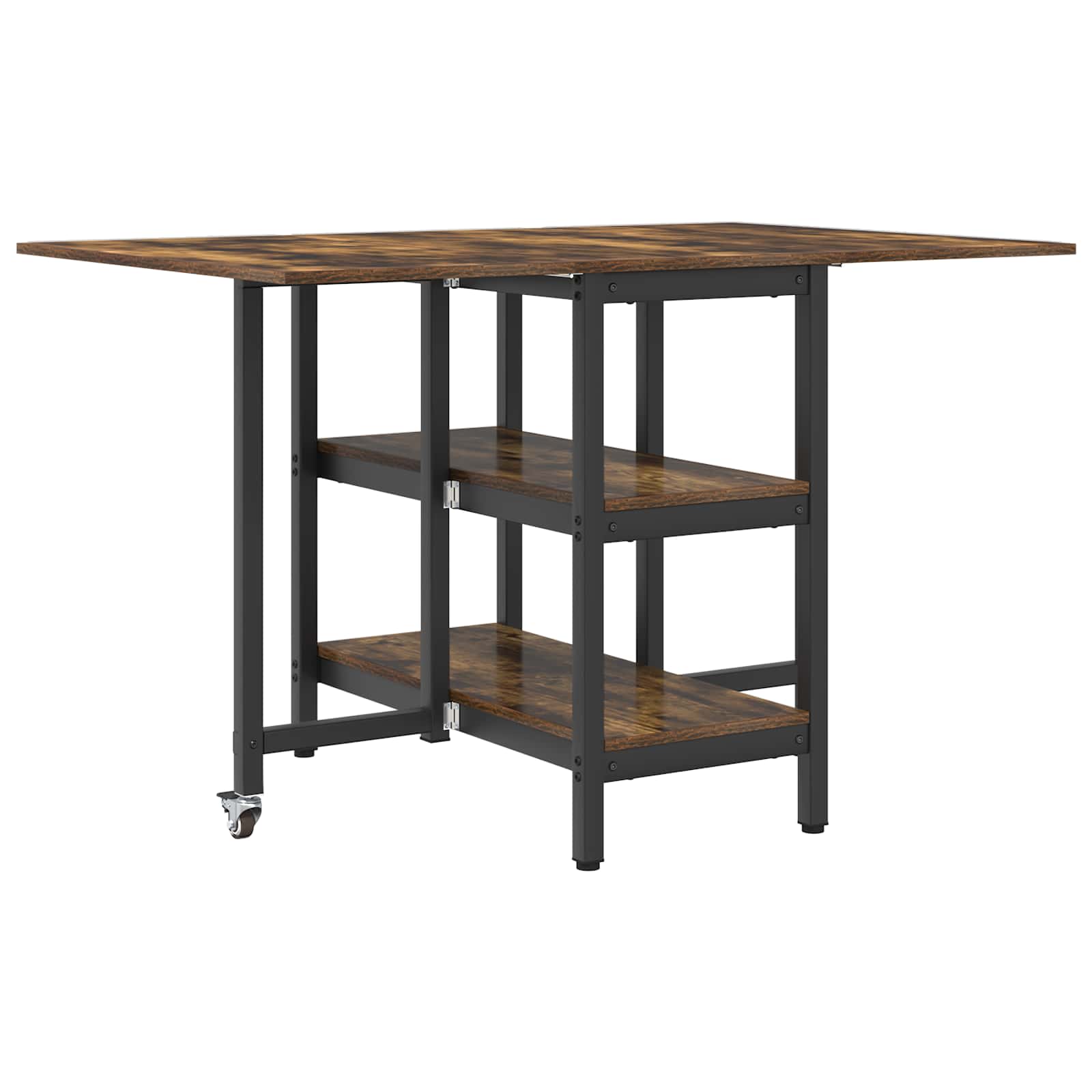 Esstisch 122 x 80 x 76,5 cm Holzwerkstoff Schwarze Eiche