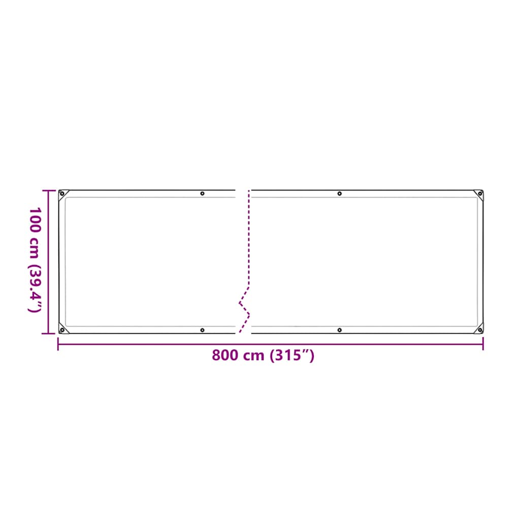 Pflanzenabdeckung mit Ösen 1x3 m Polyethylen