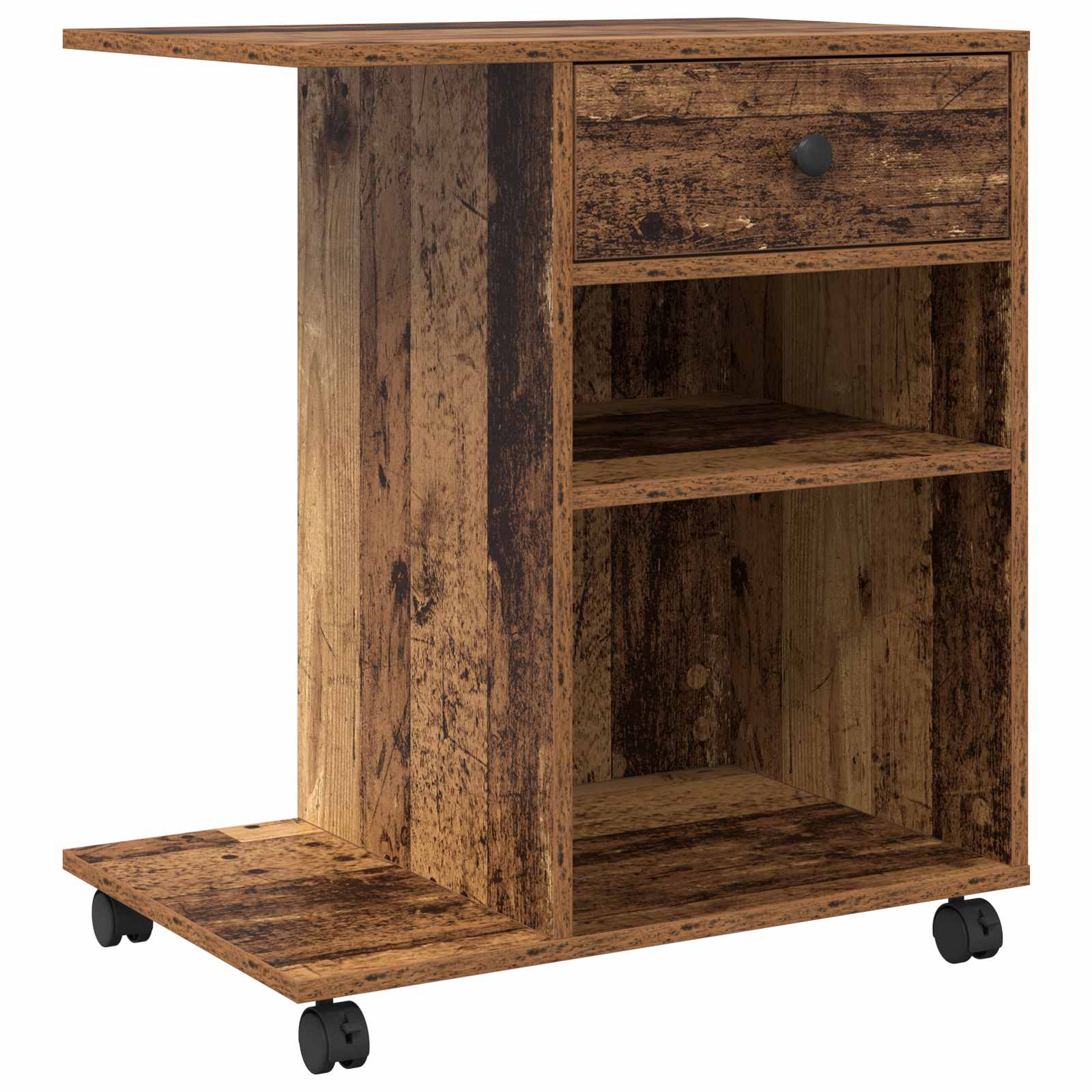Druckerständer Uni Altholz 60 x 40 x 68.5 cm Holzwerkstoff