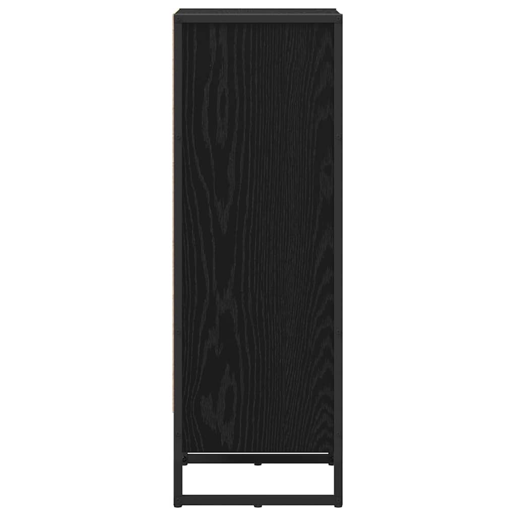 Bücherregal 2 pcs Schwarz Eichen-Optik 60 x 30 x 189,5 cm
