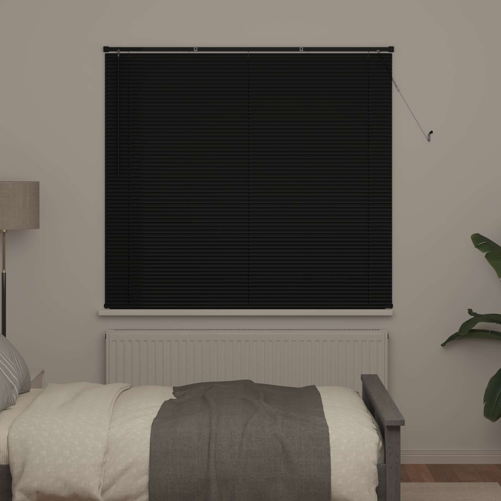 Jalousie Silber Grau 150 x 40 cm 25 mm PVC