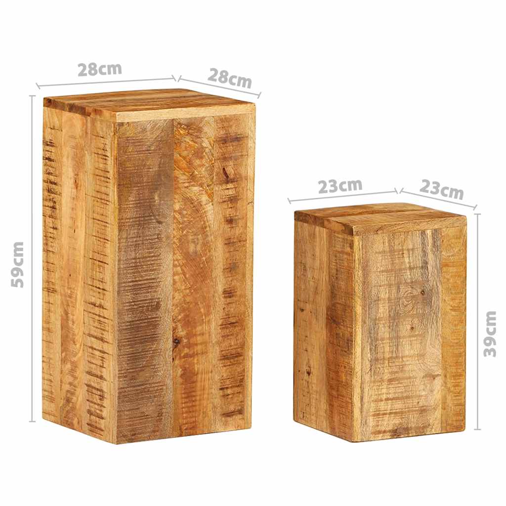 3-teilige Blumentreppe Massivholz Akazie Braun