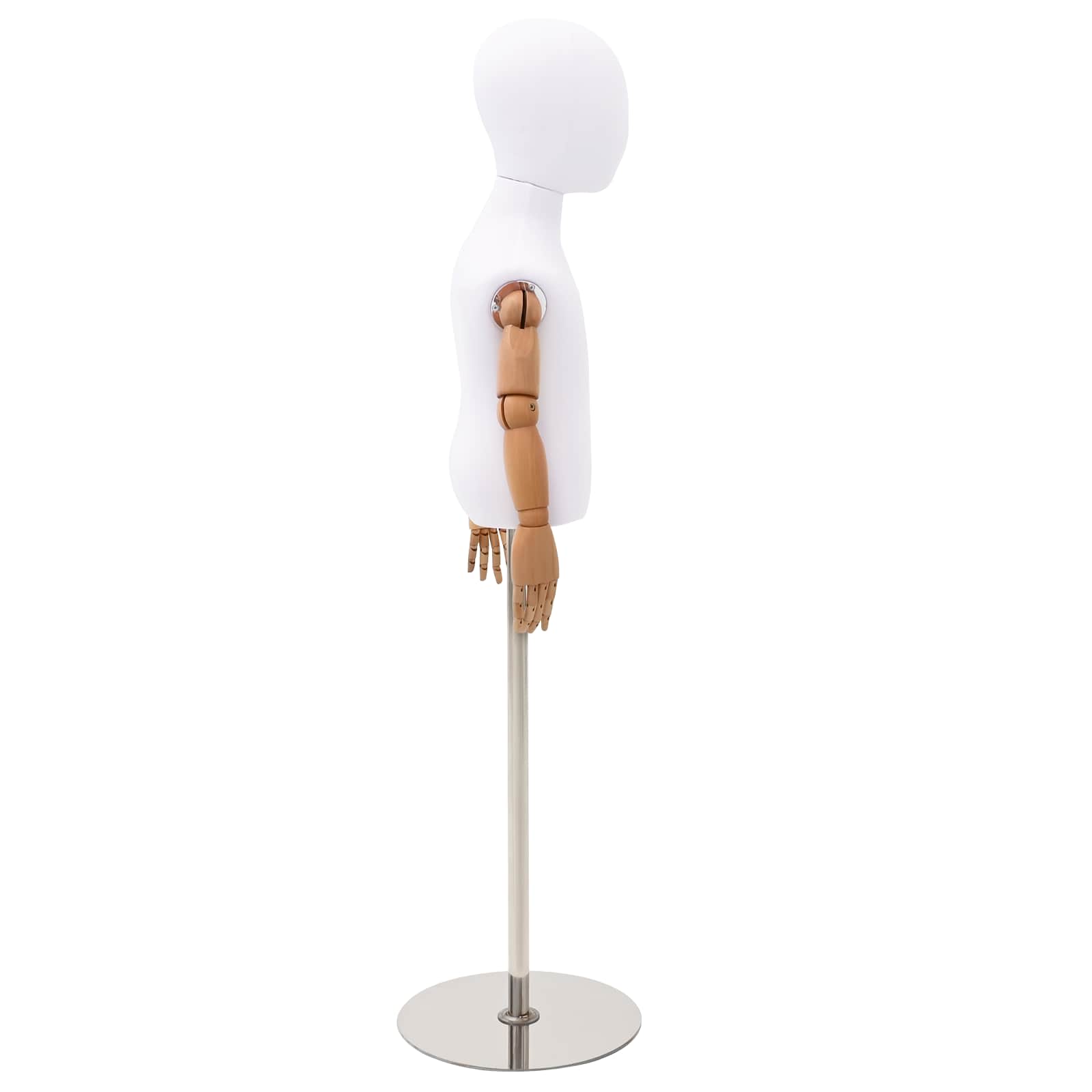 Verstellbares 120-150 cm Mannequin mit Basis Unisex PP Weiß
