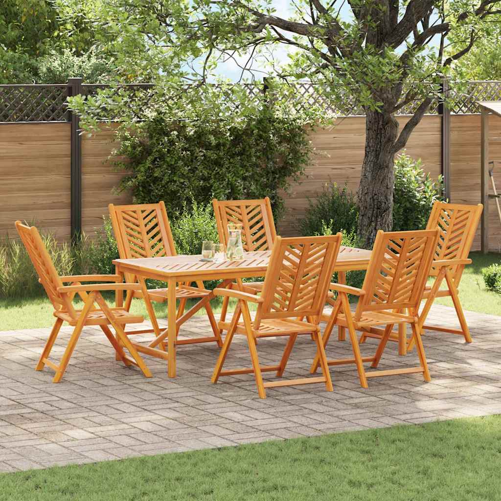 Garten Essgruppe 3 Stk. Braun Massivholz Akazie