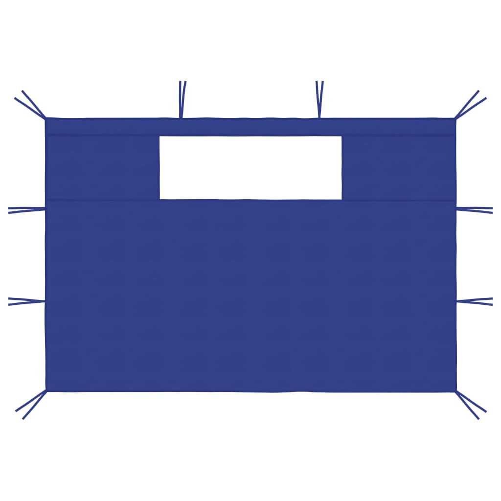 Pavillon-Seitenwände mit Fenstern 2 Stk. Creme