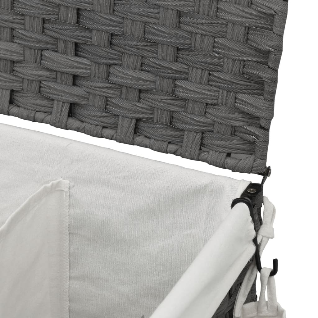 Wäschekorb mit Rollen 60x35x60,5 cm Rattan