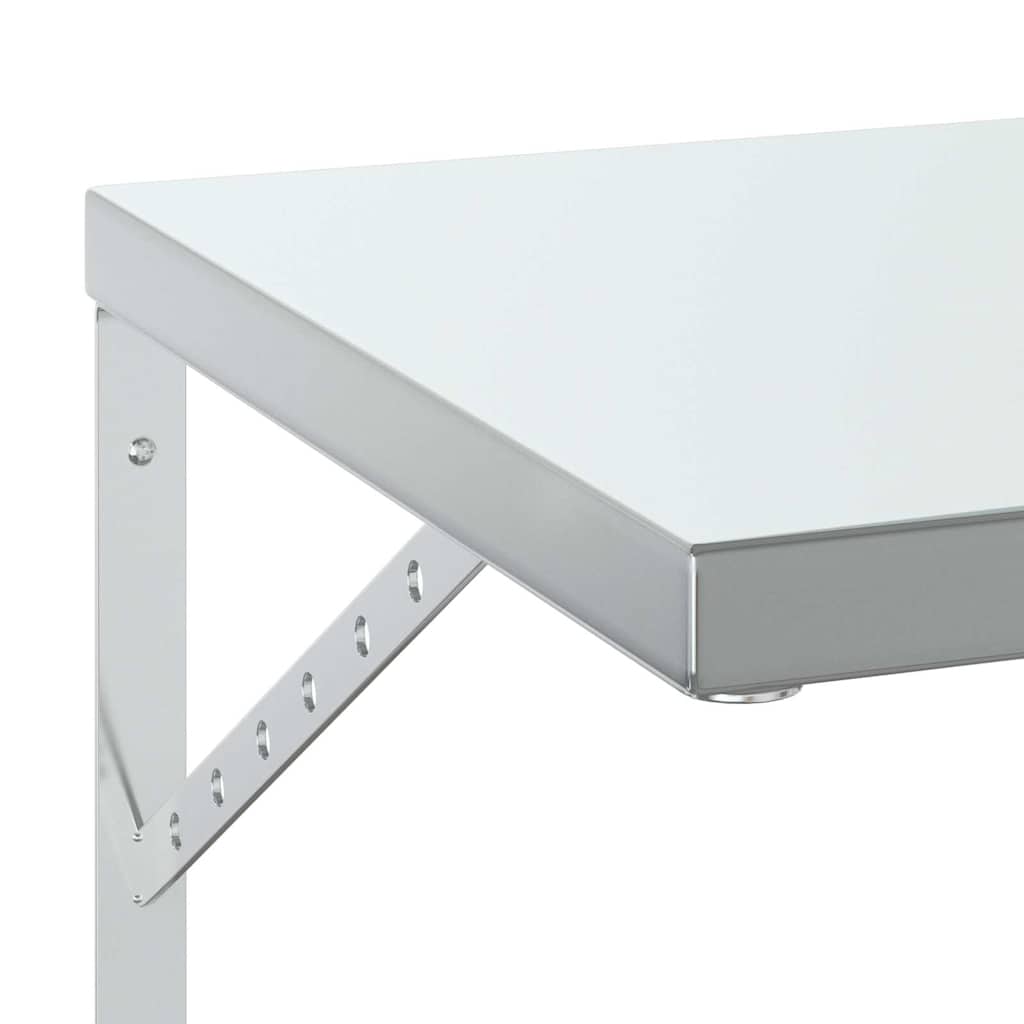 Wandregale 2 Stk. 100x40 cm Silbern Edelstahl