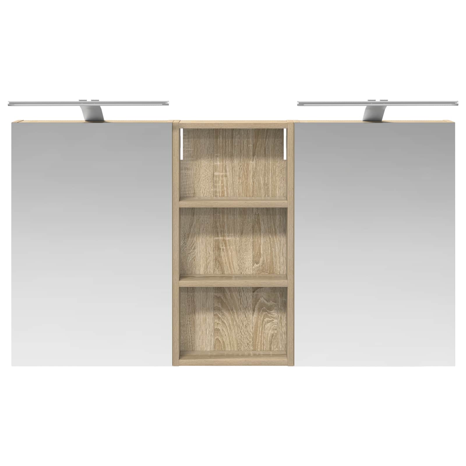Badezimmerschrank-Set 3 pcs 80 x 10,5 x 50 cm Holzwerkstoff