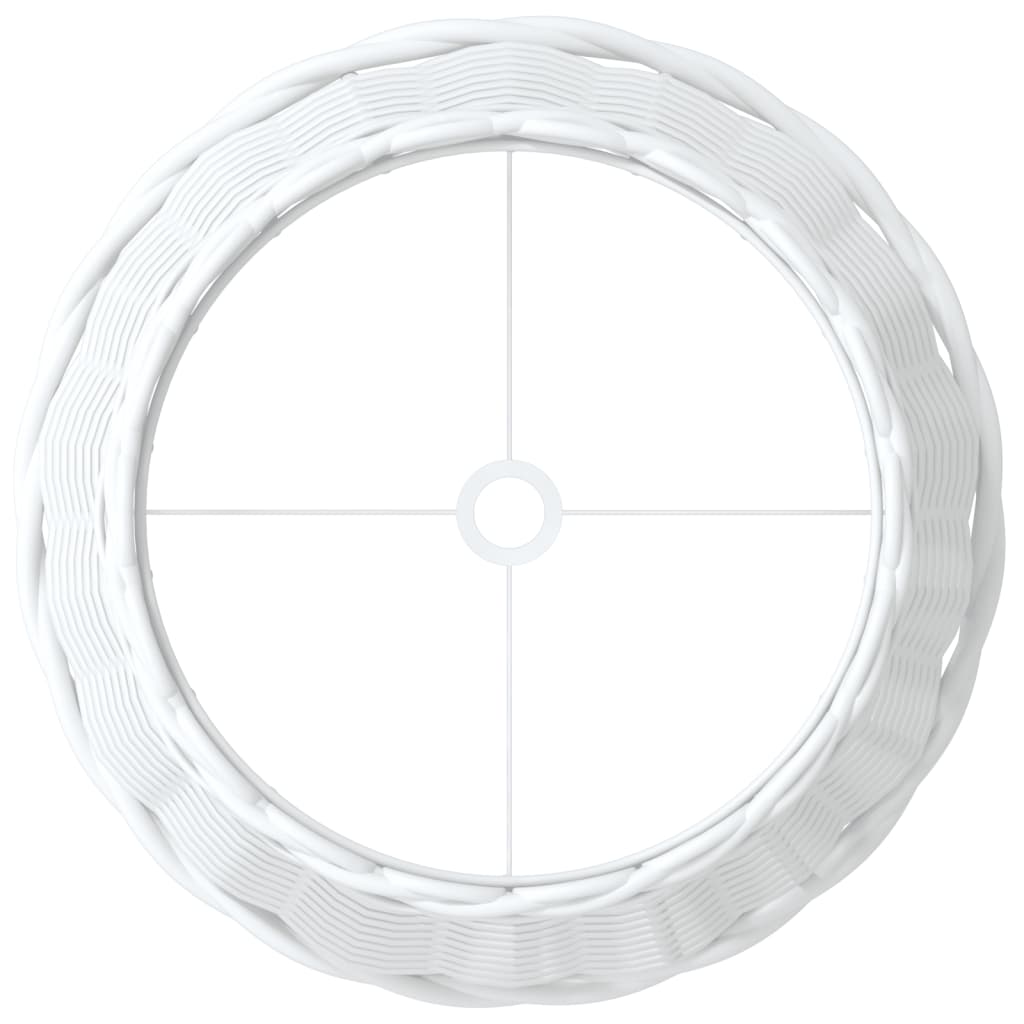 Lampenschirm Weiß Ø15x12 cm Korbweide