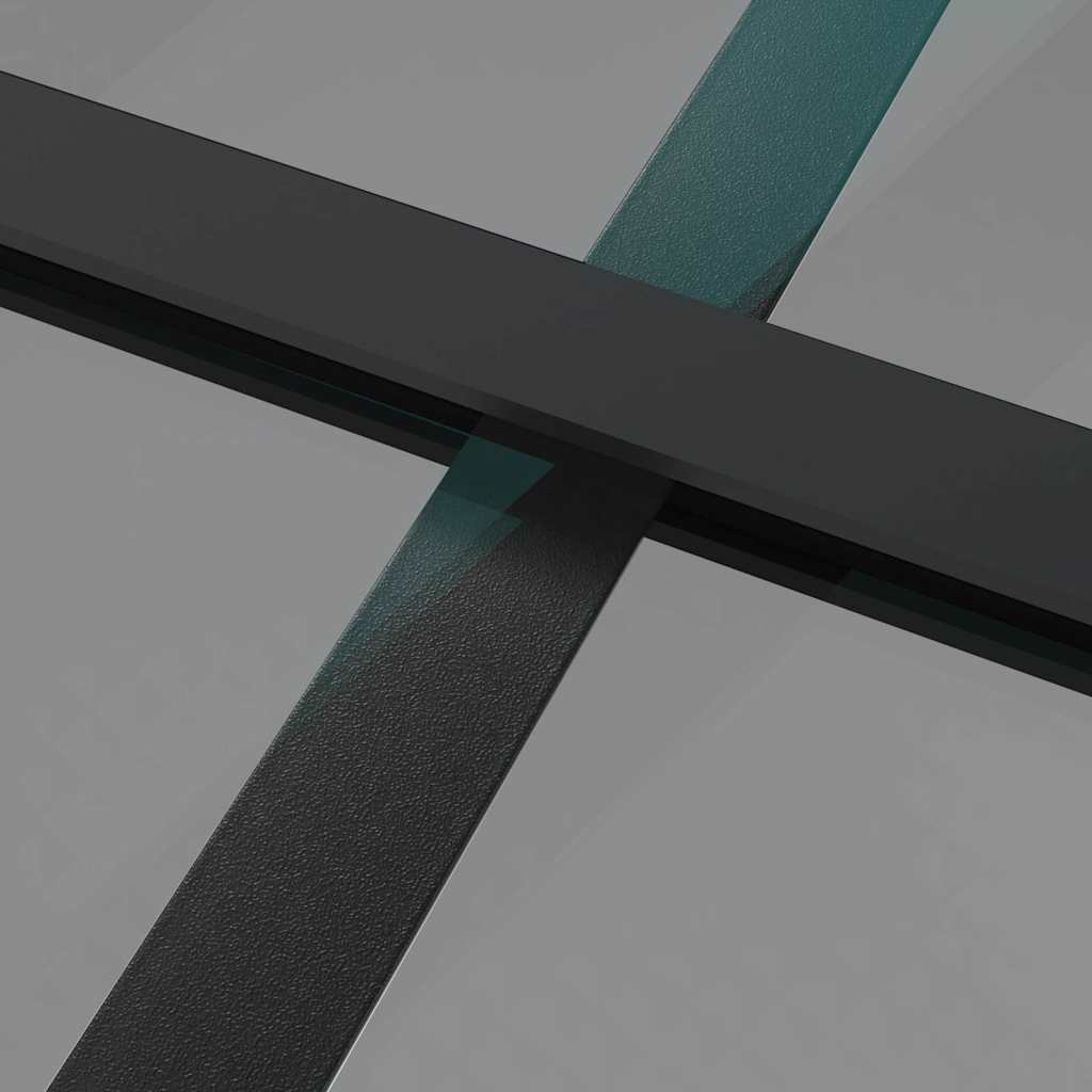 Innentür ESG Glas und Aluminium 76x201,5 cm Schwarz