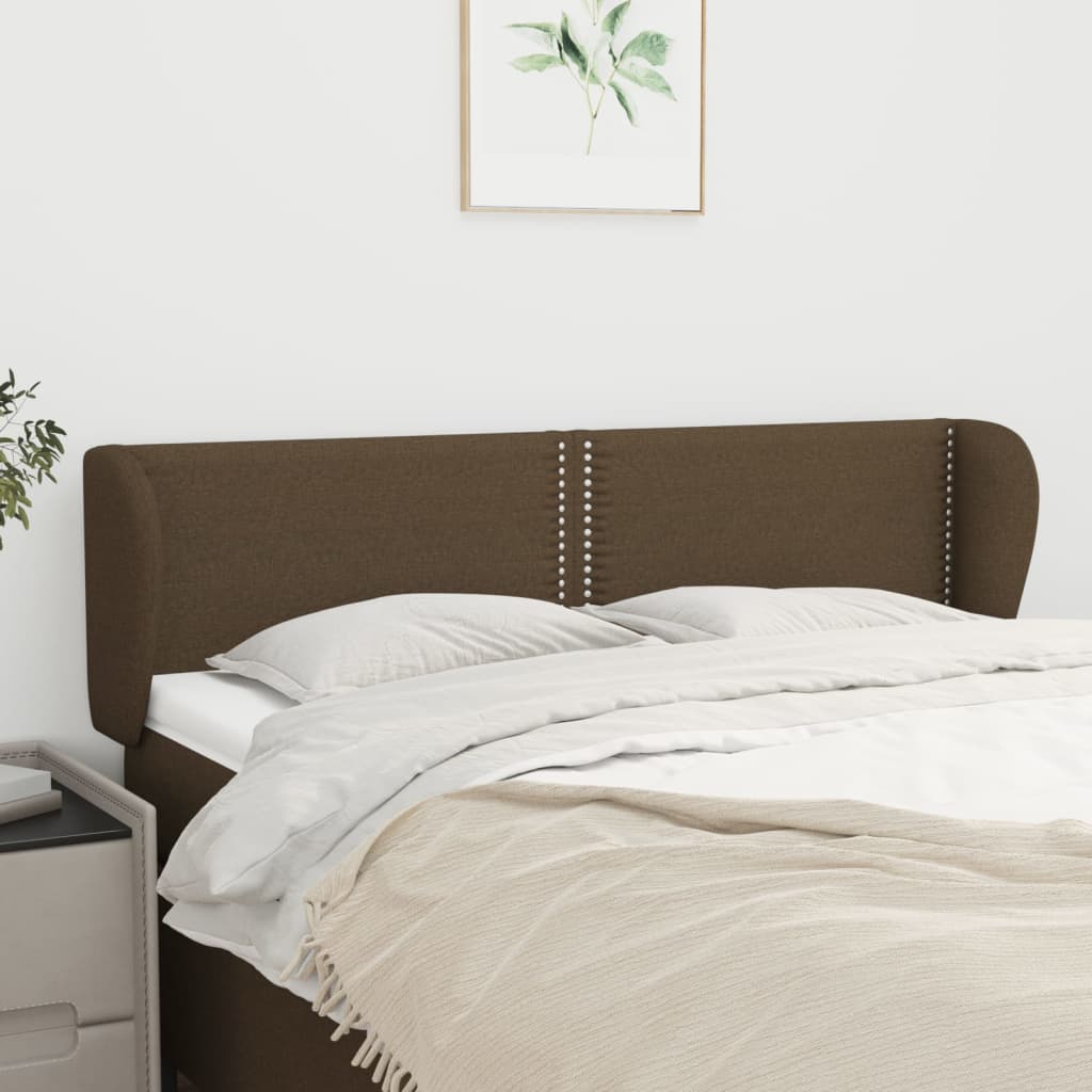 Kopfteil mit Ohren Dunkelgrau 83x23x78/88 cm Stoff