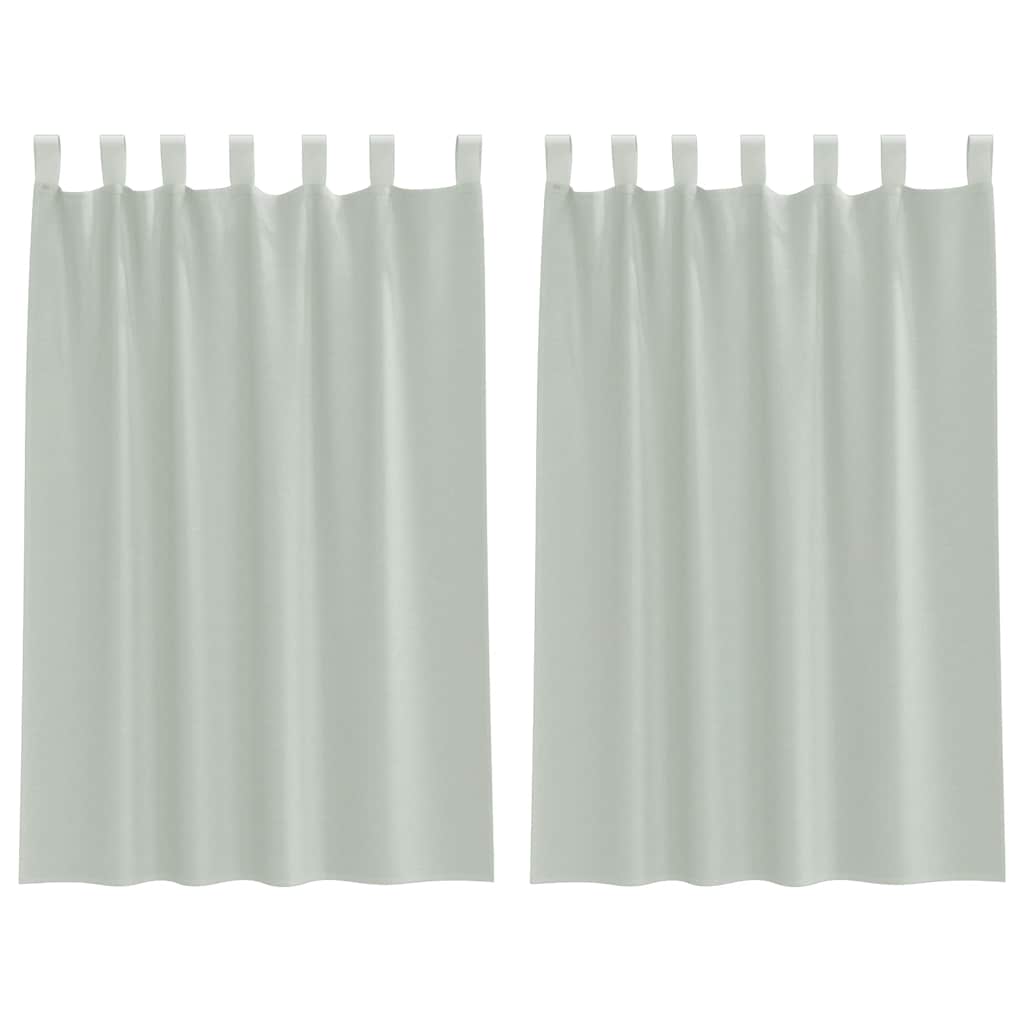 Voile Vorhänge mit Ösen 2 Stk. Apfelgrün 140x140 cm