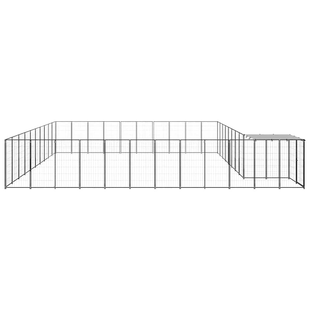 Hundezwinger Schwarz 7,26 m² Stahl