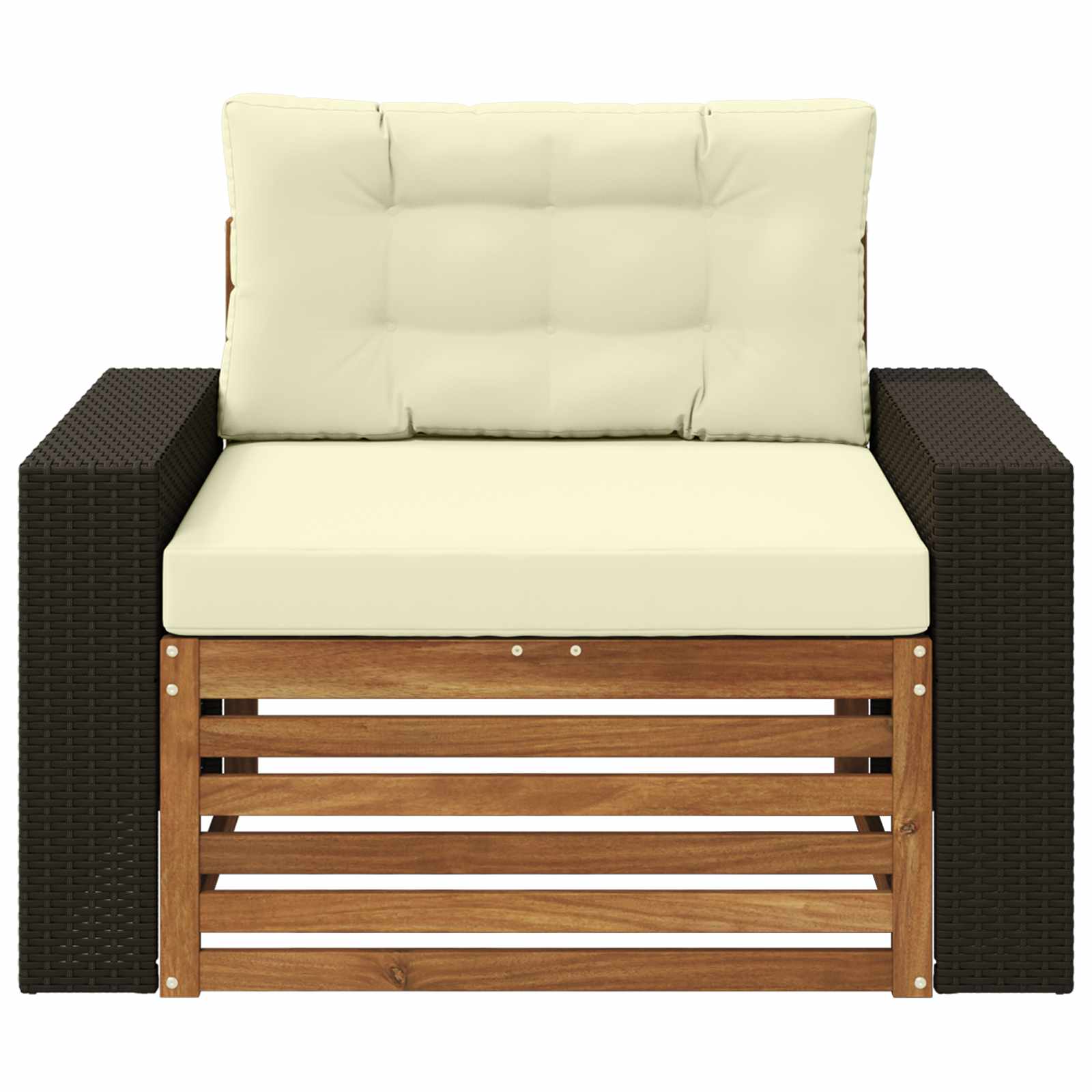 2 Stück Outdoor-Sofa Natur
