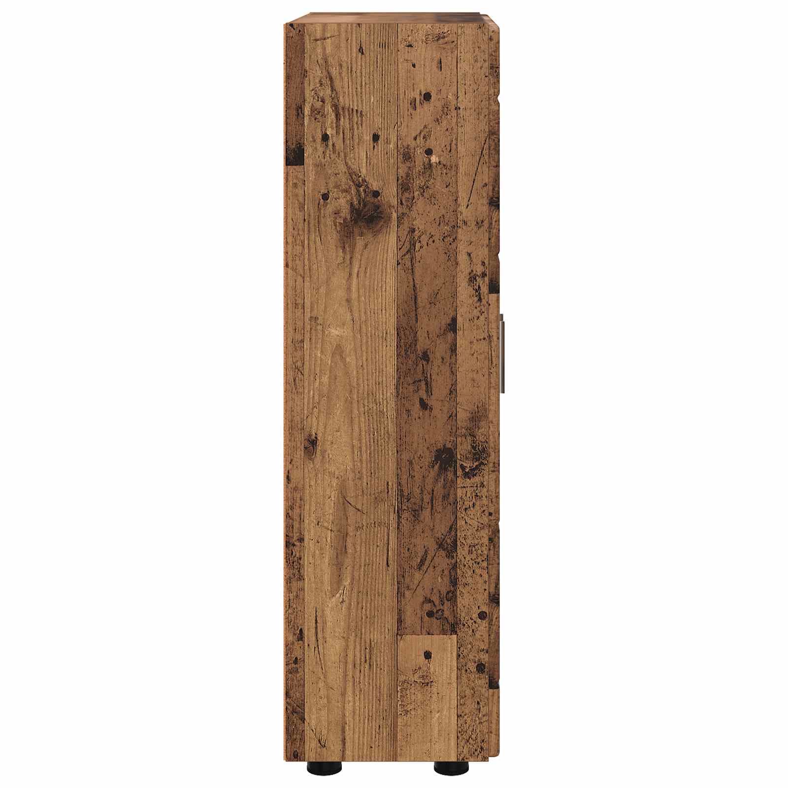 Highboard mit Regal FLORIN Weiß 60 x 35 x 182 cm Holzwerkstoff