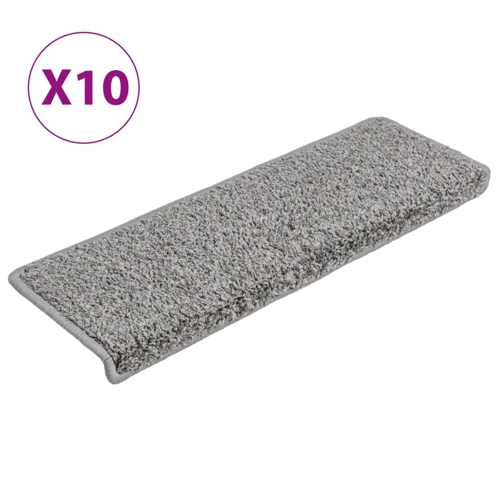 Stufenmatten 15 Stk. 65x21x4 cm Grau Rechteckiger Rand