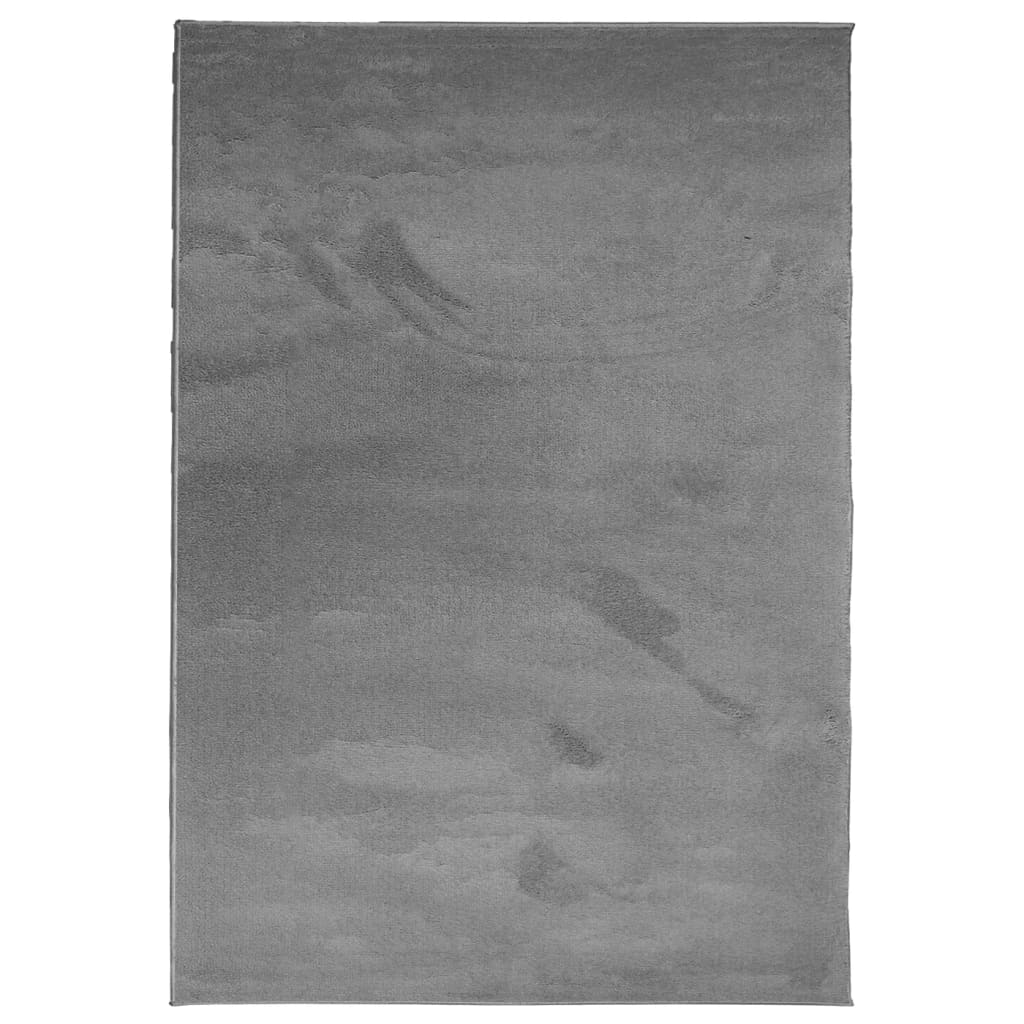 Teppich OVIEDO Kurzflor Anthrazit 120x120 cm