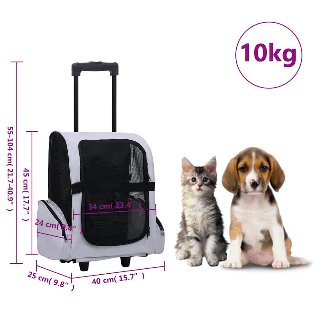 Trolley für Haustiere 3-in-1 Faltbar Beige