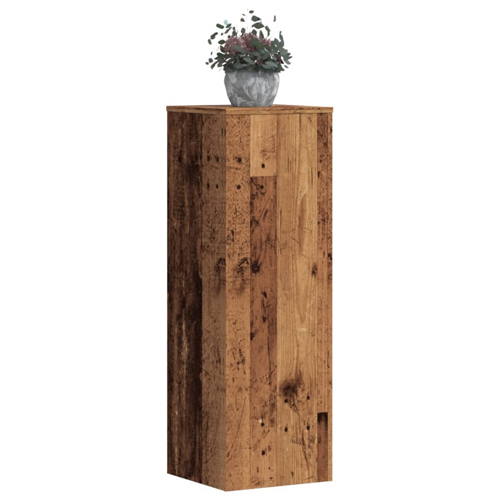 Pflanzenständer 2 Stk. Weiß 33x33x100 cm Holzwerkstoff