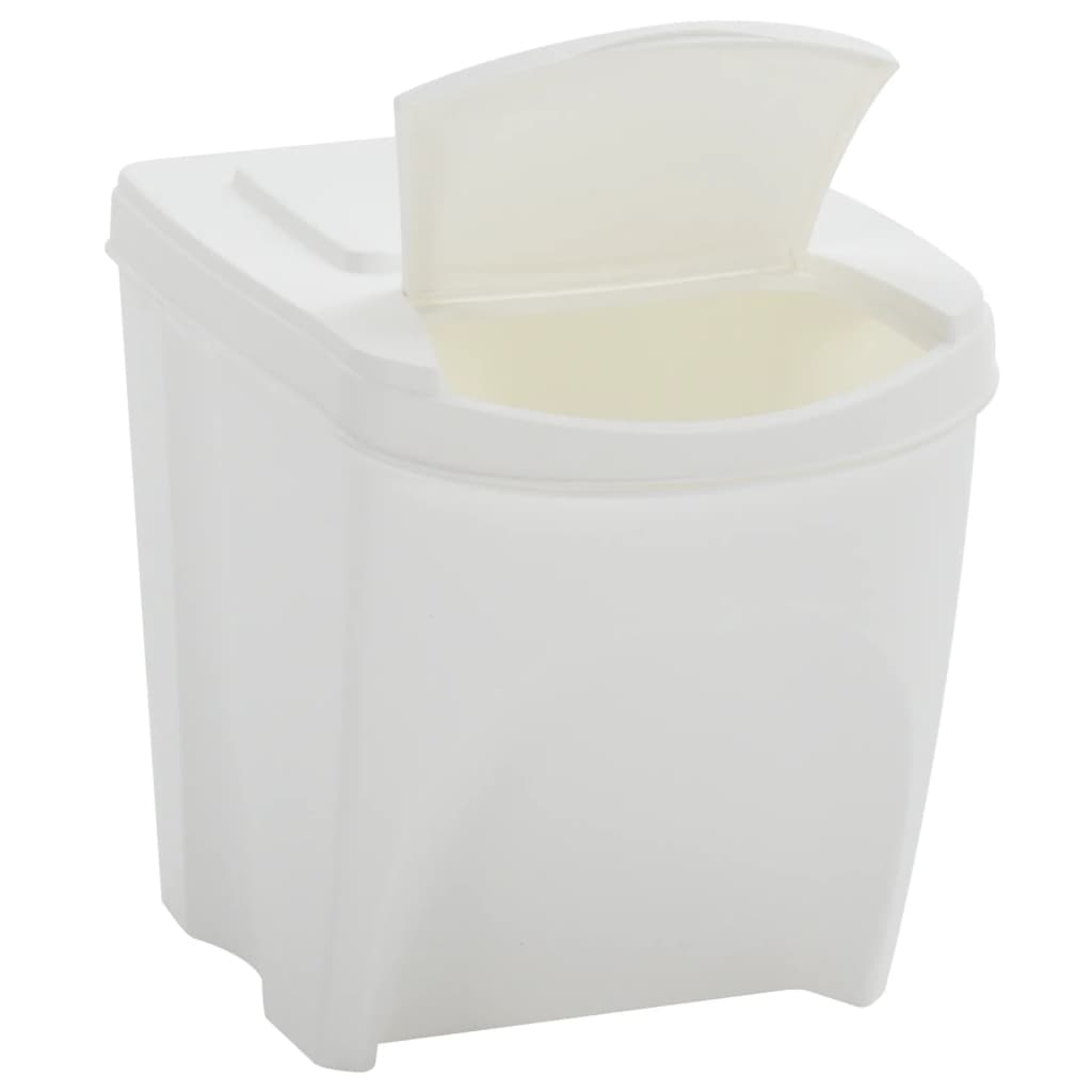 Stapelbare Mülleimer 3 Stk. Grau 75 L Polypropylen