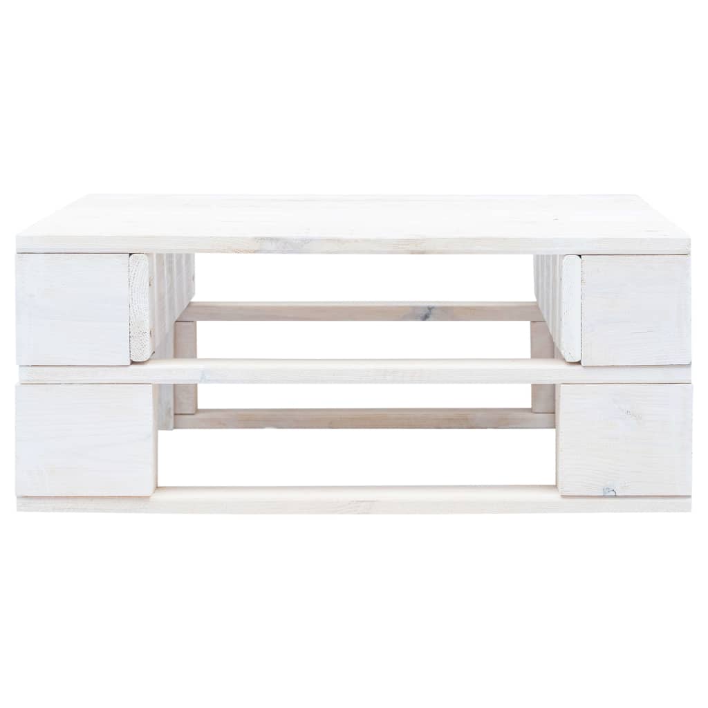 Outdoor-Ottomane Paletten Holz Grau