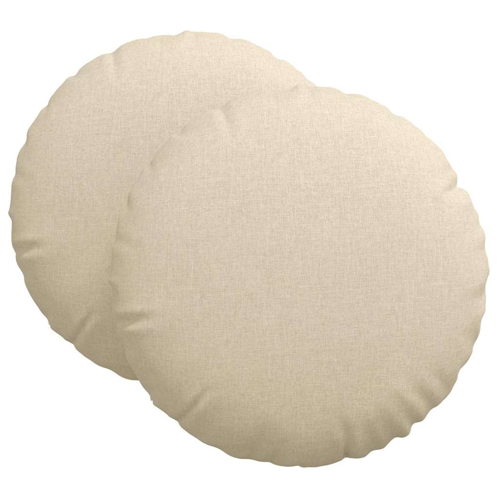 Sitzkissen 2 pcs Hellgrau Ø30 x 13 cm Stoff
